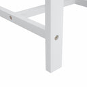 Square Solid Wood Outdoor Side Table - White