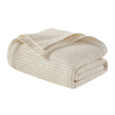 Waffle Weave - King Cotton Blanket - Ivory