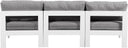 Nizuc - Outdoor Patio 3 Seat Armless Modular Sofa With White Frame - Meridian Furniture - Stationary Sectionals- Elite Enclave Home