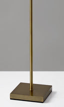Metal Floor Lamp With White Opal Wine Glass Shade - Brass - HomeRoots - Floor Lamps - Elite Enclave Home