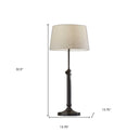 Metal With Tan Empire Shade (Set of 2) - Black