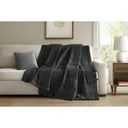 Windom - King Lightweight Down Alternative Blanket With Satin Trim - Black