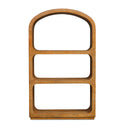 Uttermost Achley Seamless Wooden Etagere – Woodtone arched mango veneer shelving unit with seamless curves