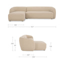 Faye - Left Sectional - Beige - Moe's Home Collection - Stationary Sectionals - Elite Enclave Home