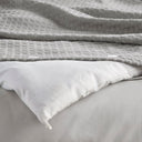 Mina - Twin/Twin Long Waffle Weave Textured Comforter Set - Light Gray