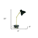 Mod LED Adjustable Desk Lamp - Matte Black And Gold