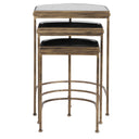 India - Nesting Tables (Set of 3) - Light Brown & Black