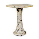 Cadas - Indoor-Outdoor Stone Side Table - Black / White