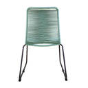 23" Metal Outdoor Dining Chair (Set of 2) - Light Blue