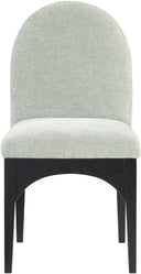 Waldorf - Chenille Dining Side Chair With Black Legs - Meridian Furniture - Side Chairs - Elite Enclave Home