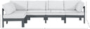Nizuc - Outdoor Patio 5 Piece Modular Sectional With Gray Frame - Meridian Furniture - Stationary Sectionals- Elite Enclave Home