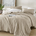 Mina - Full/Queen Waffle Weave Textured Quilt Set - Neutral - Comfort Spaces - Quilts & Shams - Elite Enclave Home
