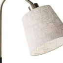 Metal Desk Table Lamp With White Shade - Natural Brown