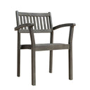 Distressed Stacking Armchairs (Set of 2) - Dark Gray