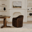 Drava - Rolling Dining Chair - Dark Brown - Moe's Home Collection - Arm Chairs - Elite Enclave Home