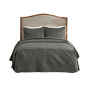 Quebec - King Fitted Bedspread (Set of 3) - Dark Gray