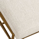 Karleen - Plush Small Brass Bench - White - Uttermost - Upholstered Benches - Elite Enclave Home