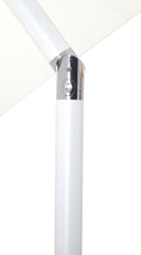 Fiji - Aluminum Patio Umbrella With Round Teak And White Base