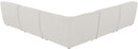Miramar - 5 Piece Modular Sectional - Meridian Furniture - Stationary Sectionals - Elite Enclave Home