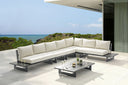 Maldives - 5 Piece Water Resistant Outdoor Patio Modular Sectional With Gray Base - Meridian Furniture - Stationary Sectionals - Elite Enclave Home
