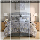 Hallie - King 6 Piece Comforter Set - Gray
