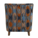 Lainey - Upholstered Ikat Armchair - Blue / Brown / Orange - Uttermost - Arm Chairs - Elite Enclave Home