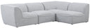 Miramar - 4 Piece Modular Sectional - Meridian Furniture - Stationary Sectionals - Elite Enclave Home