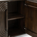 Colson - Mango Wood 4 Door Cabinet - Dark Brown