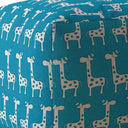 Cotton Giraffe Pouf Cover - Blue / White