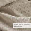 Mina - Full/Queen Waffle Weave Textured Duvet Cover Set - Neutral - Comfort Spaces - Duvet Covers & Shams - Elite Enclave Home