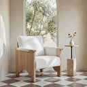 Bauer - Accent Chair - Cream / White / Light Brown - Moe's Home Collection - Accent Chairs - Elite Enclave Home