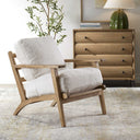 Laid - Back Sheepskin Accent Chair - White - Uttermost - Accent Chairs- Elite Enclave Home