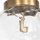 Gaia - 1 Light Watered Glass Pendant - Brass - Uttermost - Pendant Lighting- Elite Enclave Home