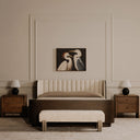 Priya - Bench - Off White - Moe's Home Collection - Upholstered Benches - Elite Enclave Home