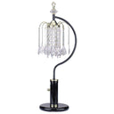 Metal Faux Crystal Chandelier Table Lamp - Black And Gold