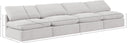 Indulge - Velvet 4 Seat Modular Armless Sofa - Meridian Furniture - Stationary Sectionals - Elite Enclave Home