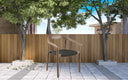 22" Wood Solid Wood Outdoor Dining Chair (Set of 2) - Black And Natural