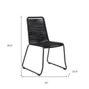 23" Metal Outdoor Dining Chair (Set of 2) - Black