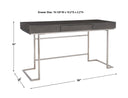 Claude - Modern Oak Desk - Dark Gray