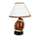 Football Shaped Table Lamp With Shade - Dark Brown White