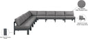 Nizuc - Outdoor Patio 9 Piece Modular Sectional With Gray Frame