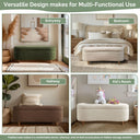 Bailey - Boucle Flip Top Storage Bench - Taupe - INK+IVY - Storage Benches - Elite Enclave Home