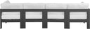 Nizuc - Outdoor Patio 4 Seat Modular Sofa With Gray Frame - Meridian Furniture - Stationary Sectionals- Elite Enclave Home