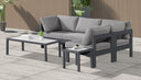 Nizuc - Outdoor Patio 4 Piece Modular Sectional With Gray Frame