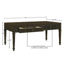 Kenna - Fluted 2 Drawer Coffee Table - Brown - Martha Stewart - Coffee Tables - Elite Enclave Home