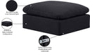 Indulge - Linen Ottoman - Meridian Furniture - Upholstered Ottomans - Elite Enclave Home
