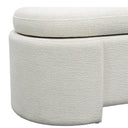 Leslie - Full y Upholstered Oval Storage Bench With Soft - Close Lid - Ivory - Martha Stewart - Accent Benches - Elite Enclave Home