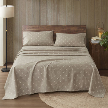 Flannel - Full 100% Flannel Printed Sheet Set - Stag Head