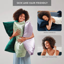 Satin - Standard Luxury Pillowcases (Set of 2) - Midnight Blue