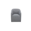 Sandy - Fabric Rolling Dining Chair - Gray - Moe's Home Collection - Arm Chairs - Elite Enclave Home